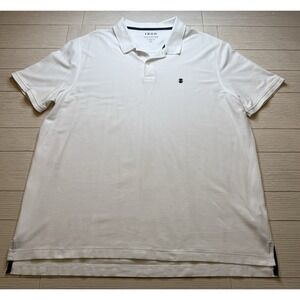 IZOD Advantage Performance Golf Polo Shirt Men's‎ XXL White Navy Natural Stretch